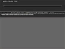 Tablet Screenshot of kimbawlion.com